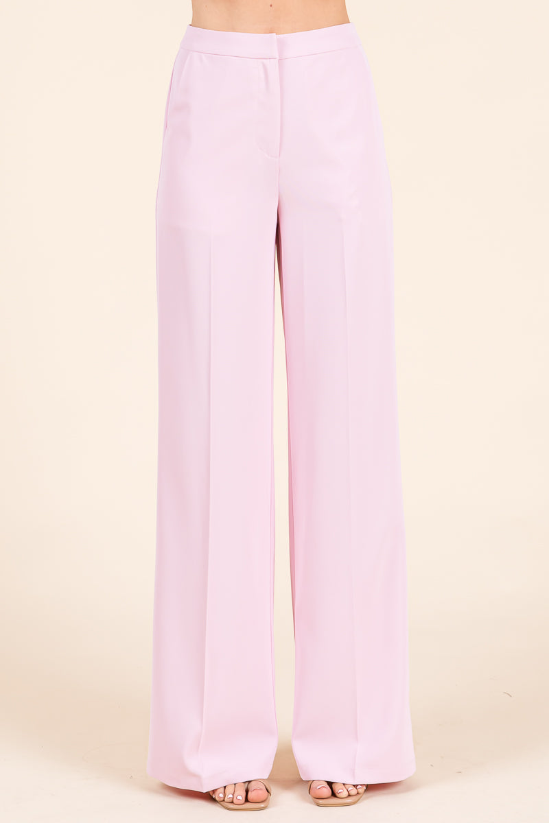 Strapless Smocked Crop Top & Wide-Leg Pants Set