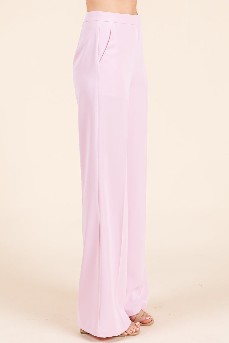 Strapless Smocked Crop Top & Wide-Leg Pants Set