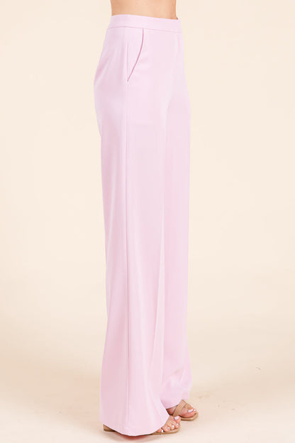 Strapless Smocked Crop Top & Wide-Leg Pants Set