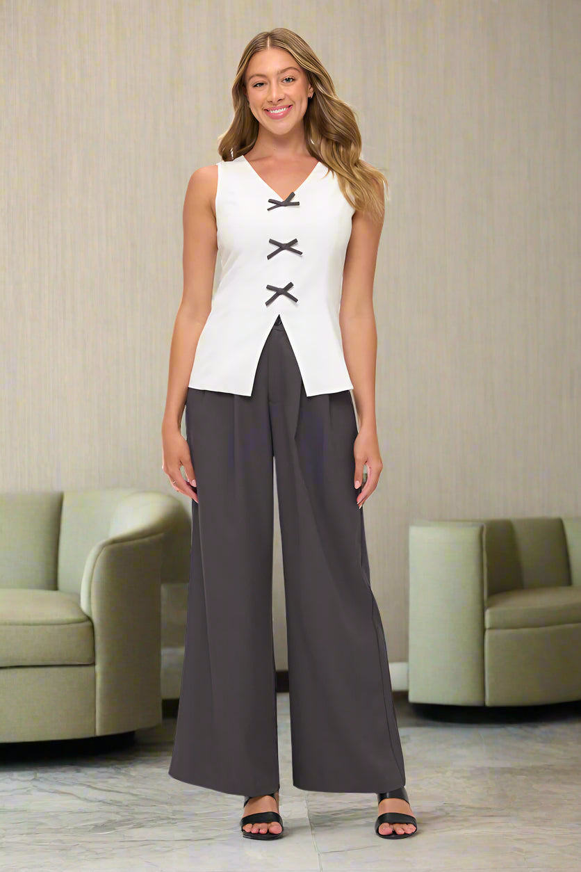 Sleeveless Top & Wide-Leg Trousers 2 Piece Sets