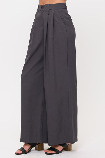 Sleeveless Top & Wide-Leg Trousers 2 Piece Sets