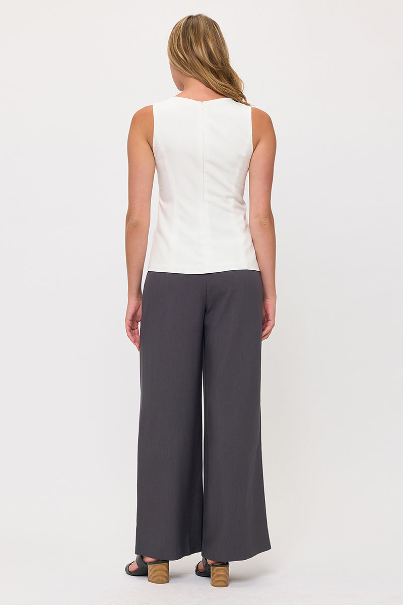 Sleeveless Top & Wide-Leg Trousers 2 Piece Sets