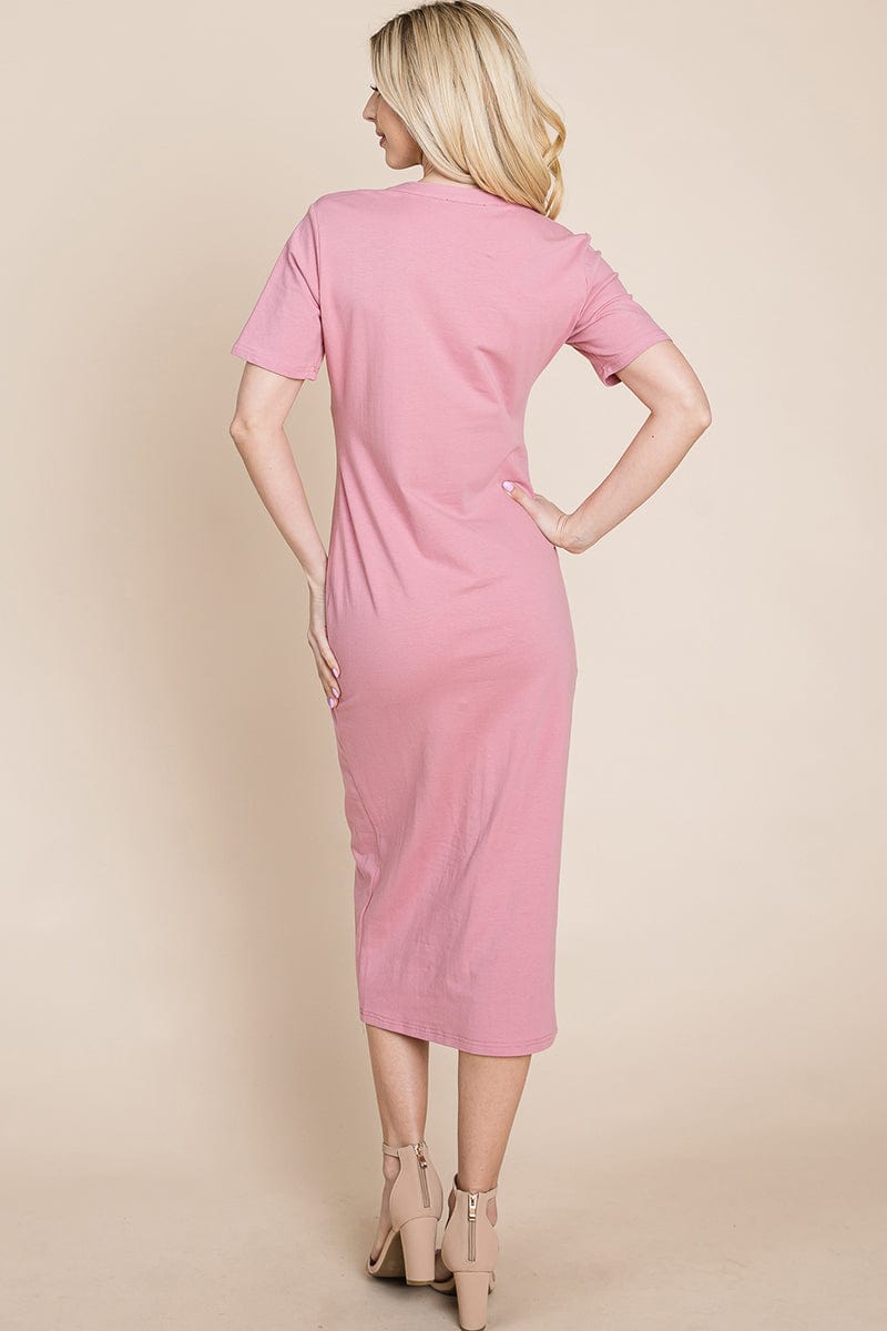 Everyday Button up Cotton Midi Shirt Dress